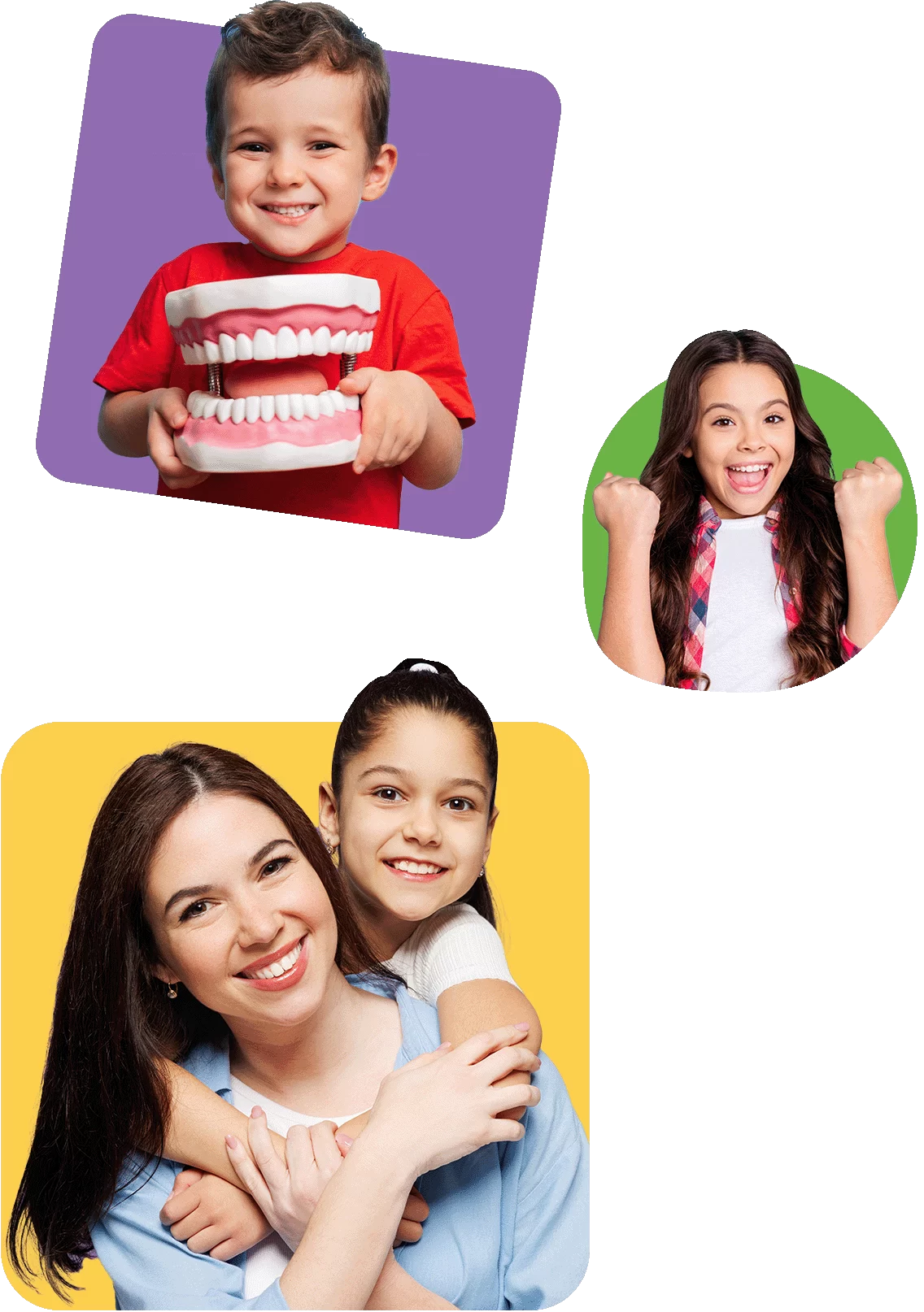 Kids and happy parents